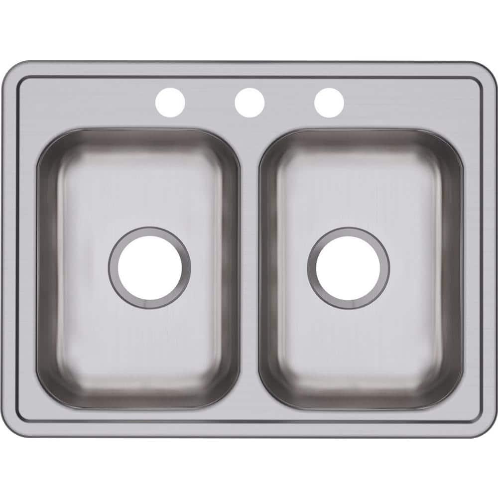 Dayton 25" L x 19" W Double Basin Drop-In Kitchen Sink