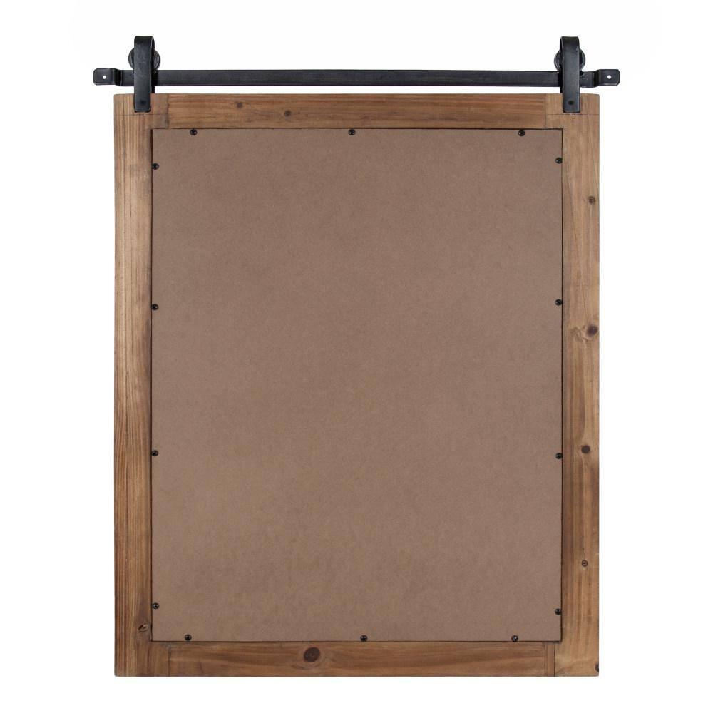 22" x 30" Cates Rectangle Wall Mirror Rustic Brown - Kate & Laurel All Things Decor