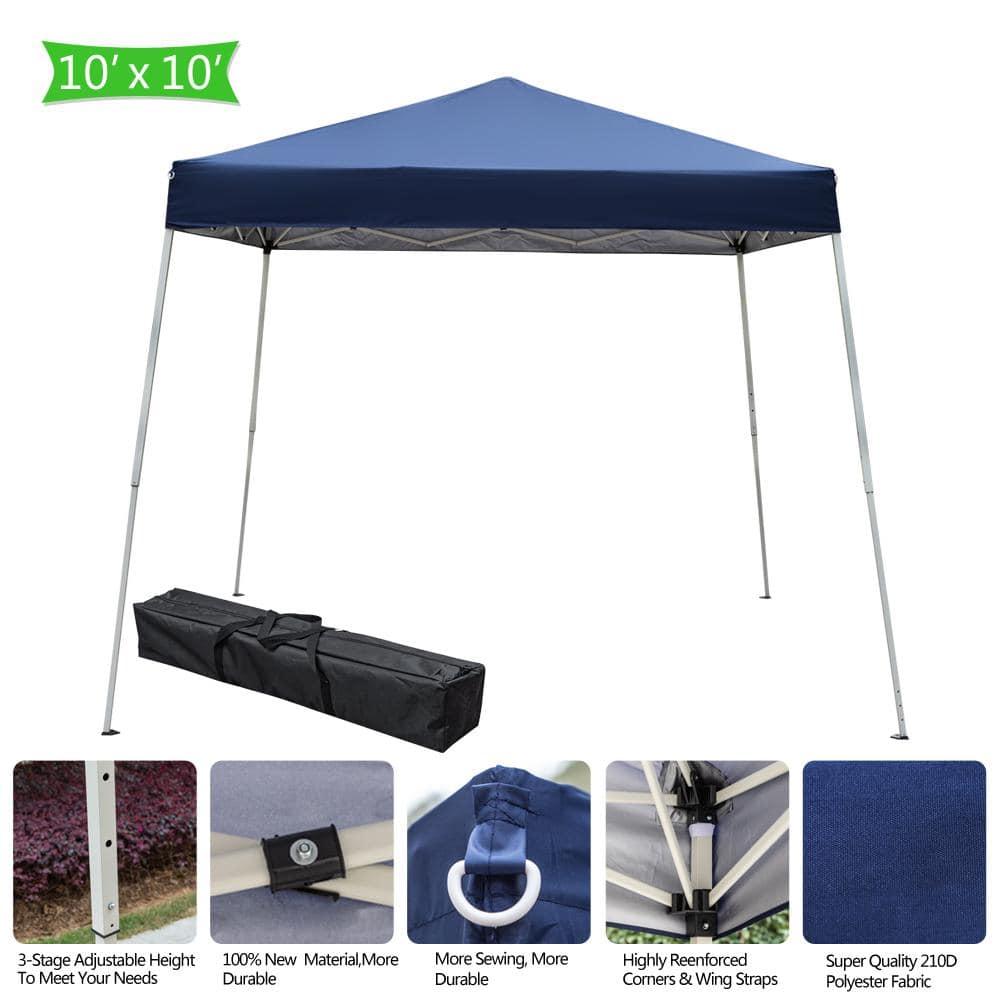 10 Ft. W x 10 Ft. D Steel Pop-Up Canopy