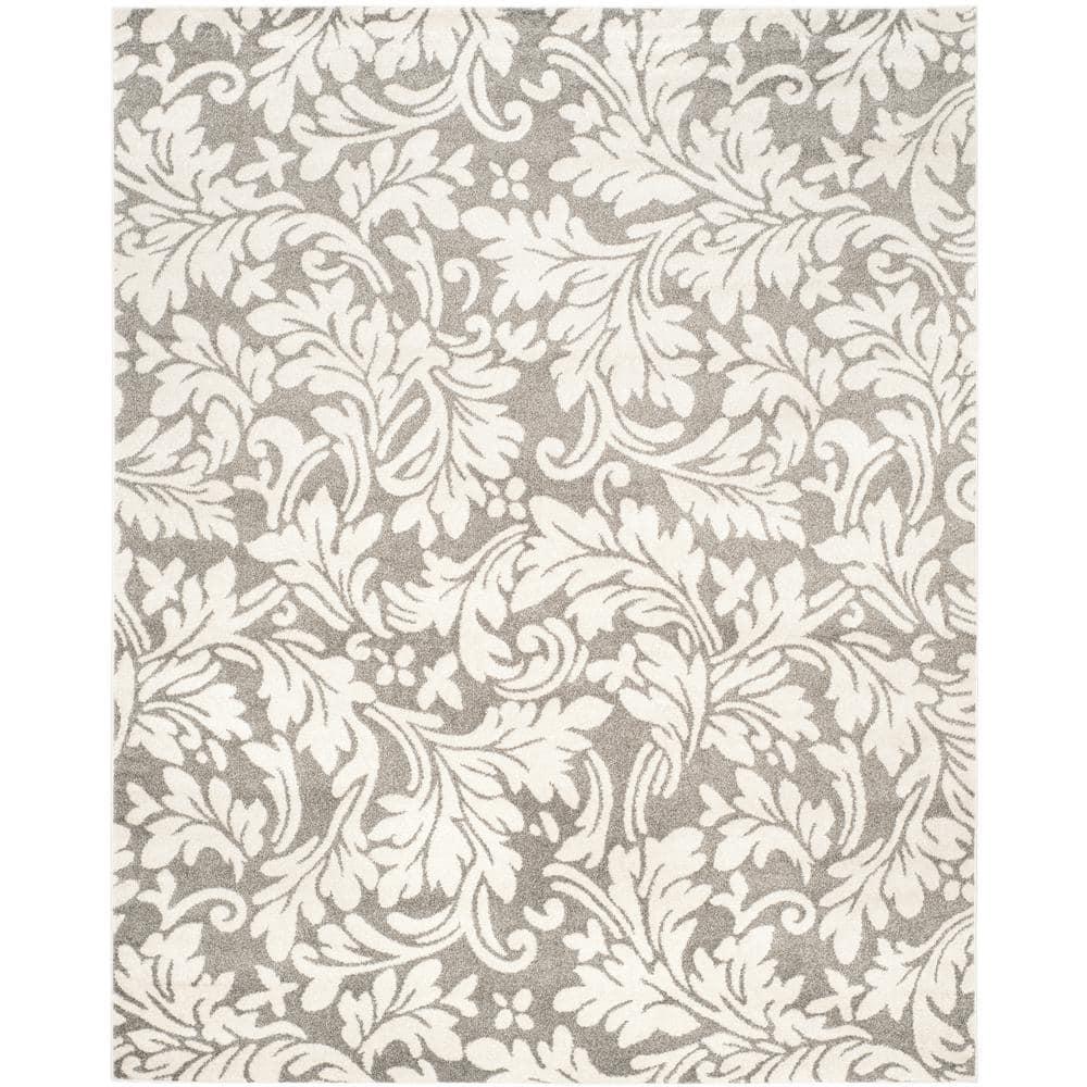 Amherst AMT425 Power Loomed Indoor Area Rug - Dark Grey/Beige - 8'x10' - Safavieh