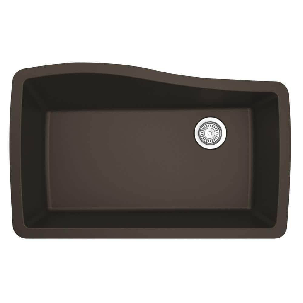 Karran Quartz Composite 33-1/2'' X 21'' Single Bowl Undermount Kitchen Sink Kit