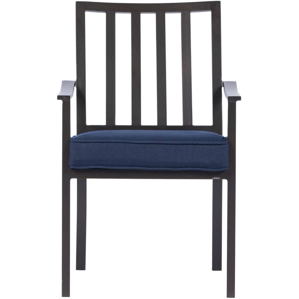 Mod Furniture Carter 7-Piece Modern Outdoor Patio Furniture Dining Set with All-Weather Aluminum Frames, 6 Padded Dining Chairs and 72"x40" Slat Table