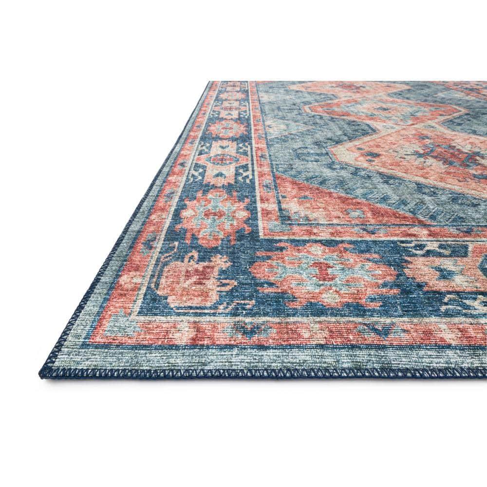 Loloi II Skye Oriental Turquoise / Terracotta Area Rug