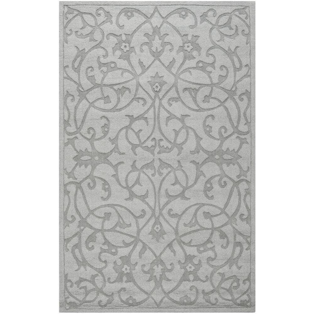 Impressions IM341 Hand Loomed Area Rug - Grey - 6'x9' - Safavieh.