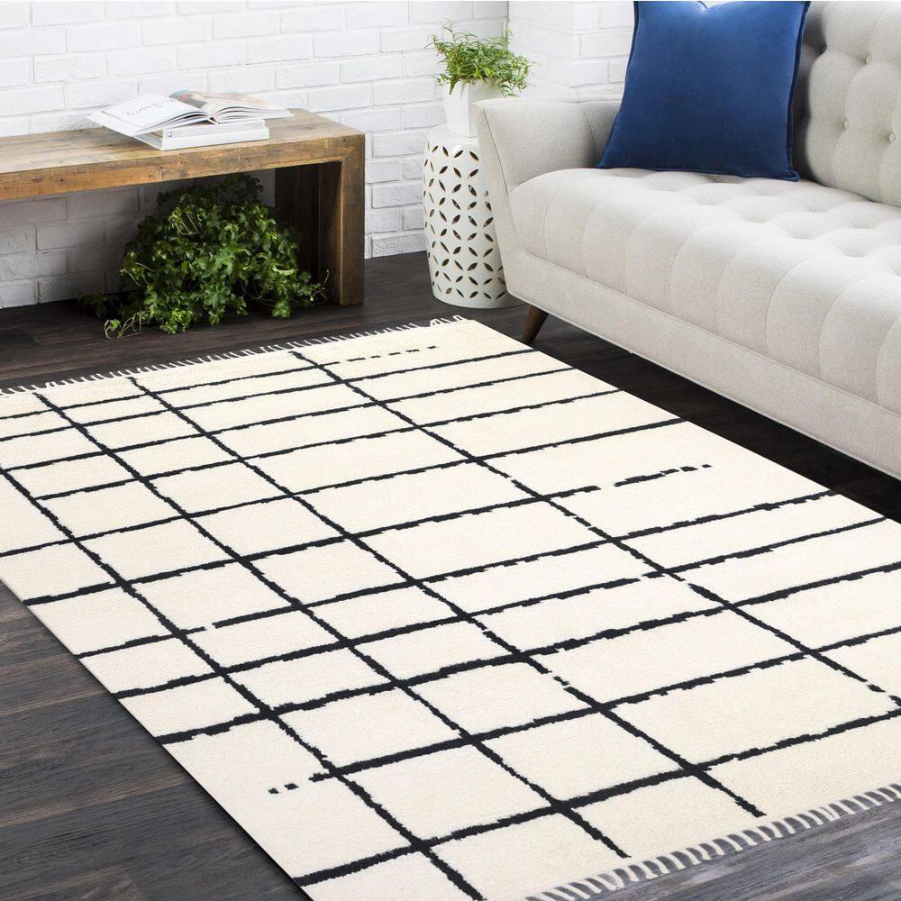 Hoxton Ivory/Black Rug