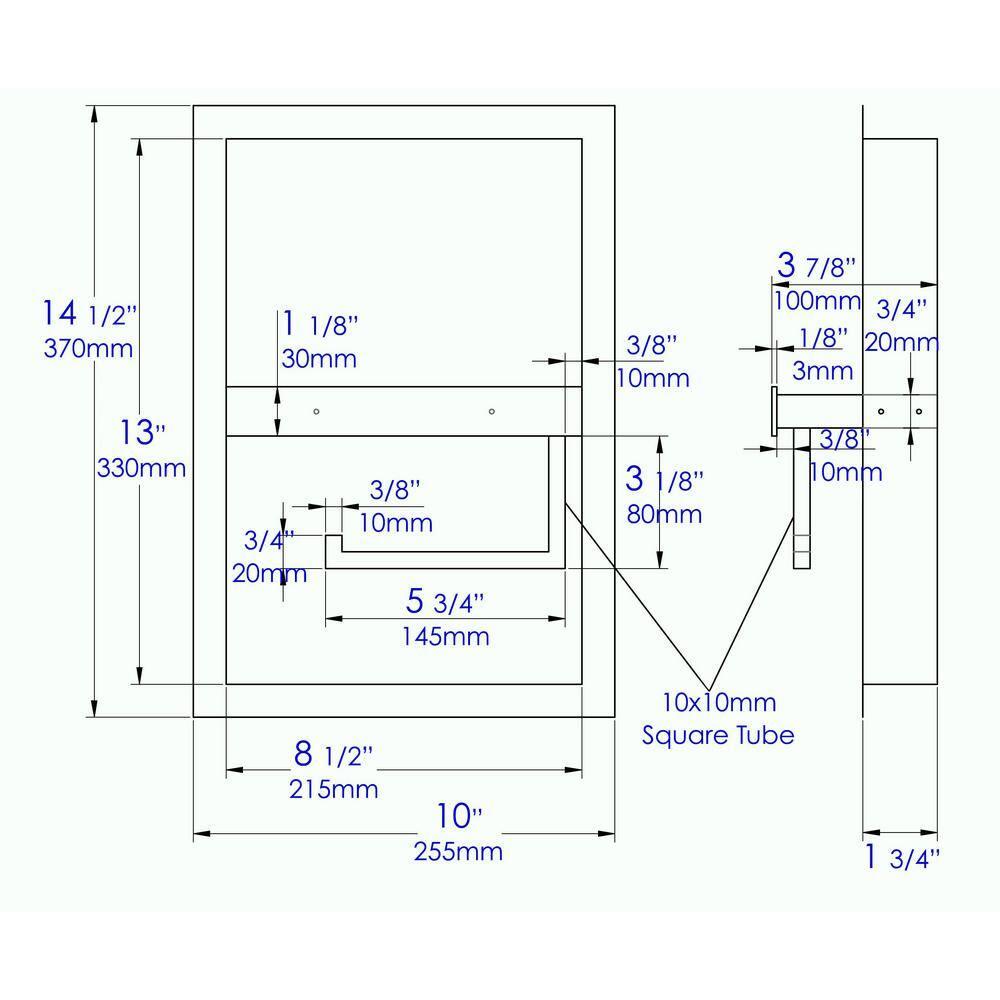 PVD Stainless Steel Recessed Toilet Paper Holder / Bathroom Niche