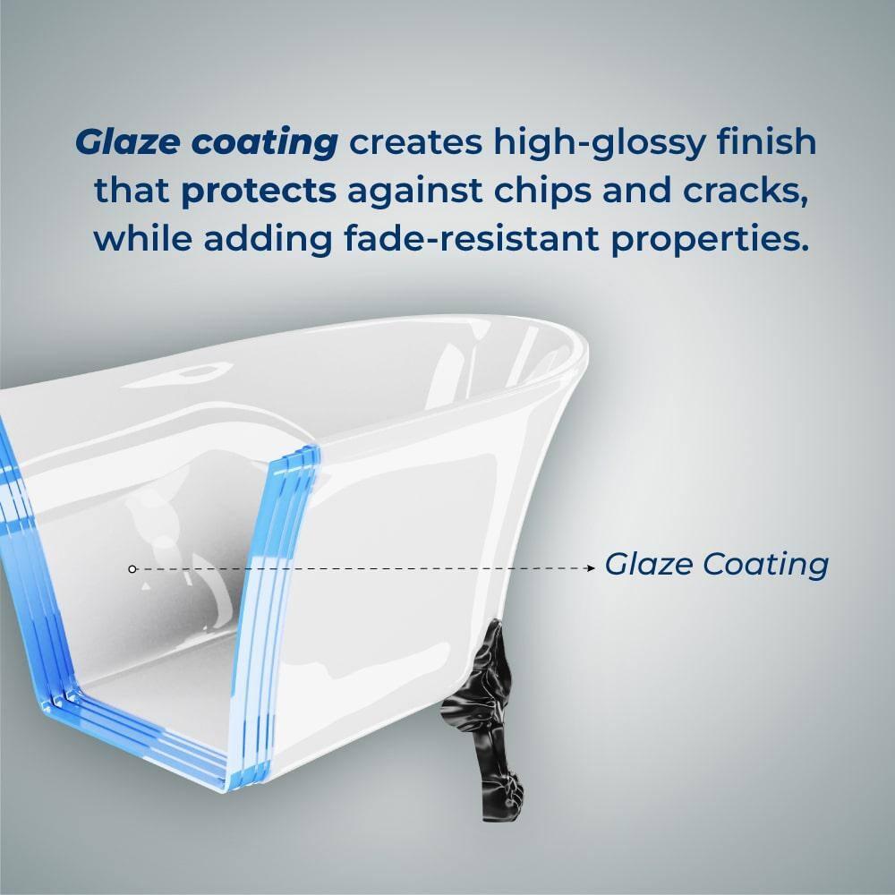 Streamline Bath 51.2'' x 25.6'' Freestanding Soaking Acrylic Bathtub N373CH-IN-CH