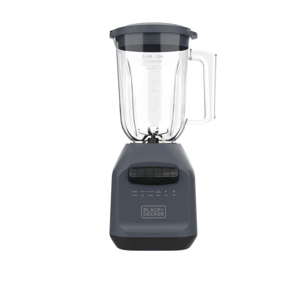 PowerXL BLACK+DECKER Ice Crush Blender With 56 Ounce (7 Cup) Perfectpour Plastic Jar, Powerful 6-Tip Stainless Steel Blade, 8-Speeds Plus Pulse, 750 Peak Watts Of Power