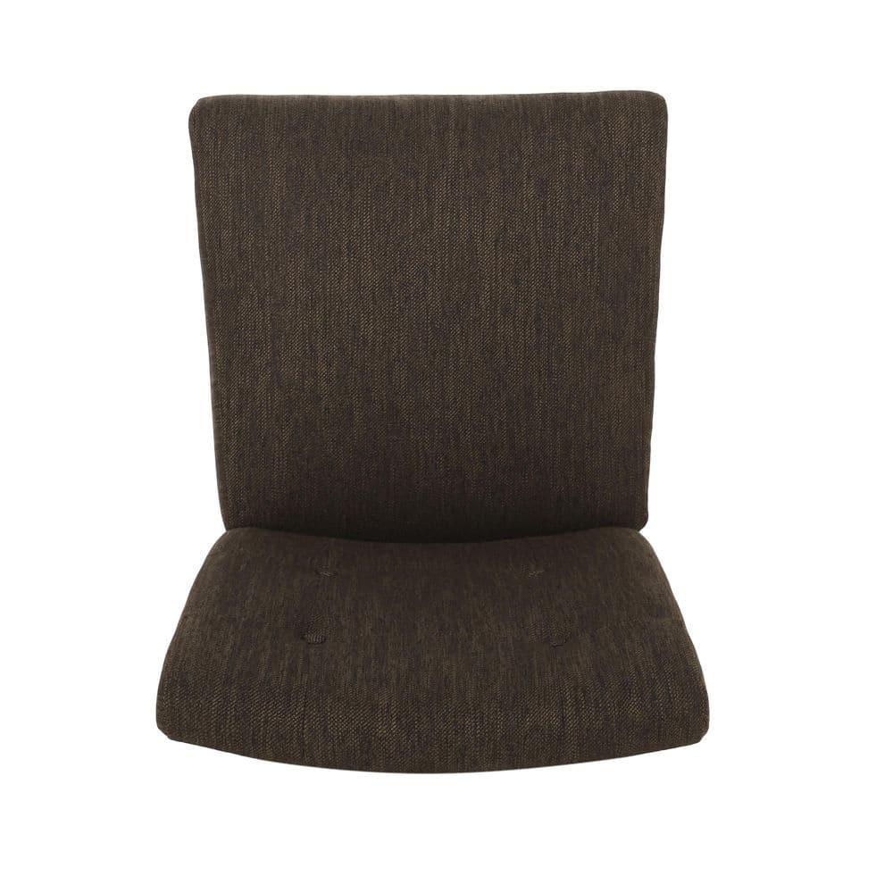 Noble House Darke Fabric Button Tufted Counter Stools, Set of 2, Brown and Weathered Brown