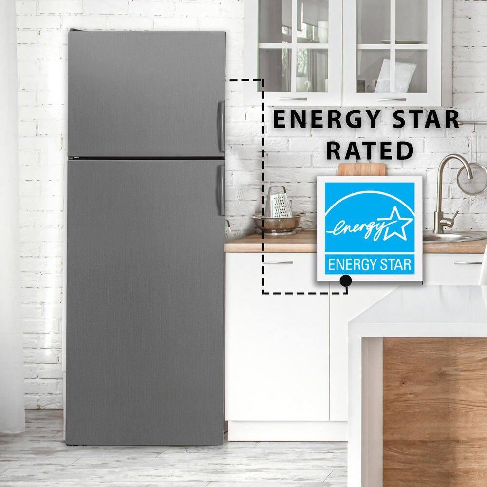 Equator Advanced Appliances Equator 14.3 cf Stainless Refrigerator-Freezer Top Mount Frost Free E-Star Europe RF 142 S
