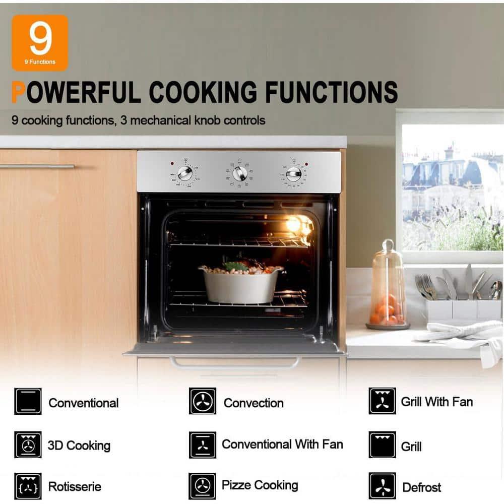 GASLAND 24" 2.3 cu. ft. Electric Single Wall Oven With 6 Cooking Functions ES606MS