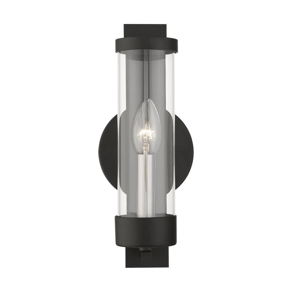 Livex Lighting Castleton 1 - Light Sconce in  Black/Brushed Nickel