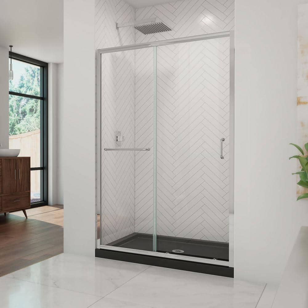 Infinity-Z 48" x 74.75" Clear Sliding Shower Door
