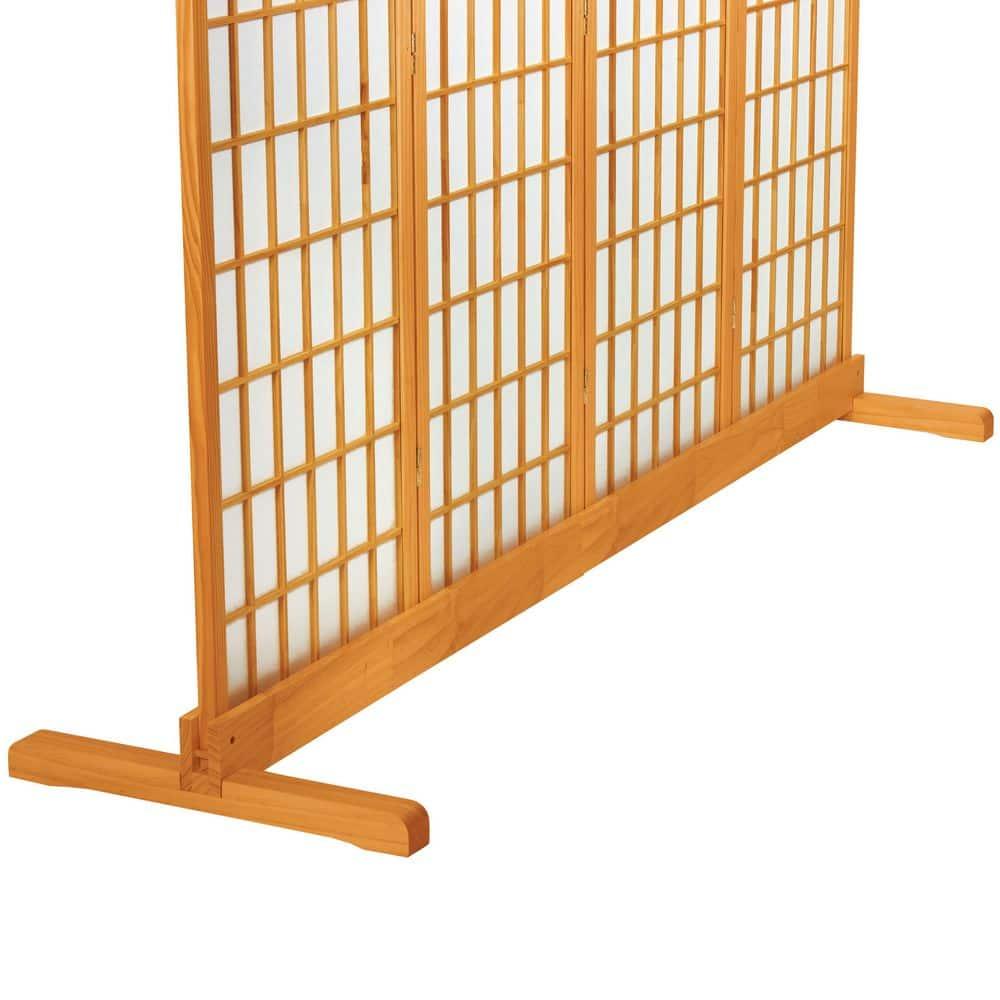 Room Divider Stand Honey 4 Panel