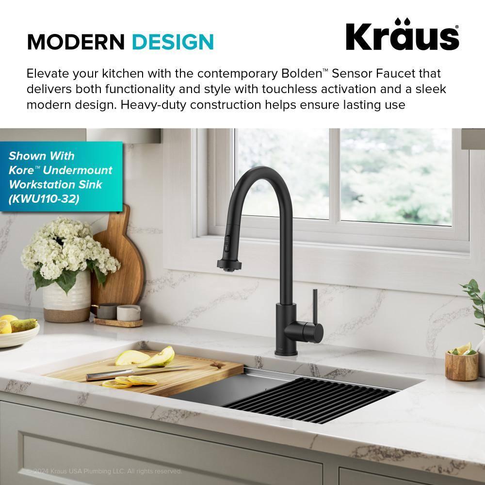 Kraus KSF-1616MB KRAUS Bolden Motion Sensor Single Handle Pull Down Touchless Kitchen Faucet