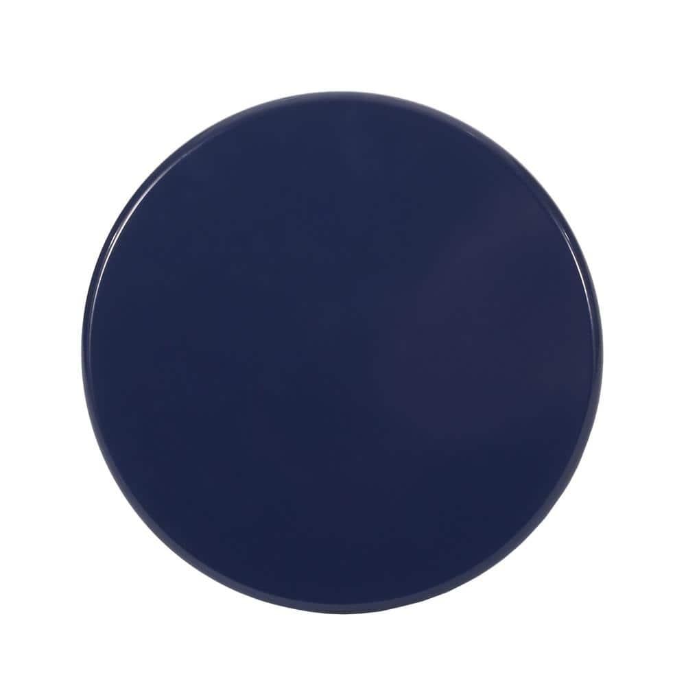 Aston Metal Outdoor Side Table, Navy Blue