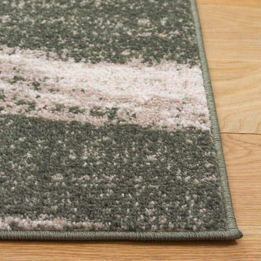 SAFAVIEH Adirondack Isidor Geometric Area Rug, Dark Green/Ivory, 4' x 6'