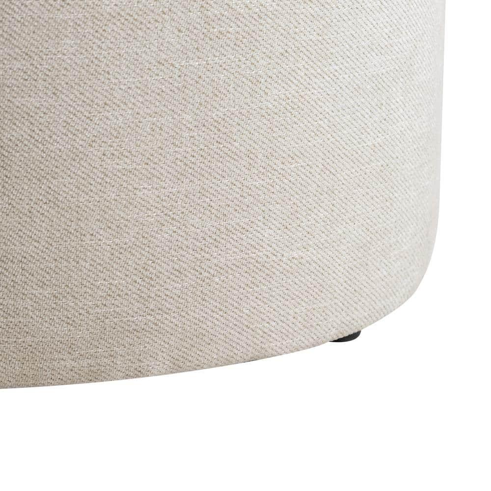 Studio Living Auckland Modern Nesting Storage Ottoman 2-Piece Set, Linen Fabric