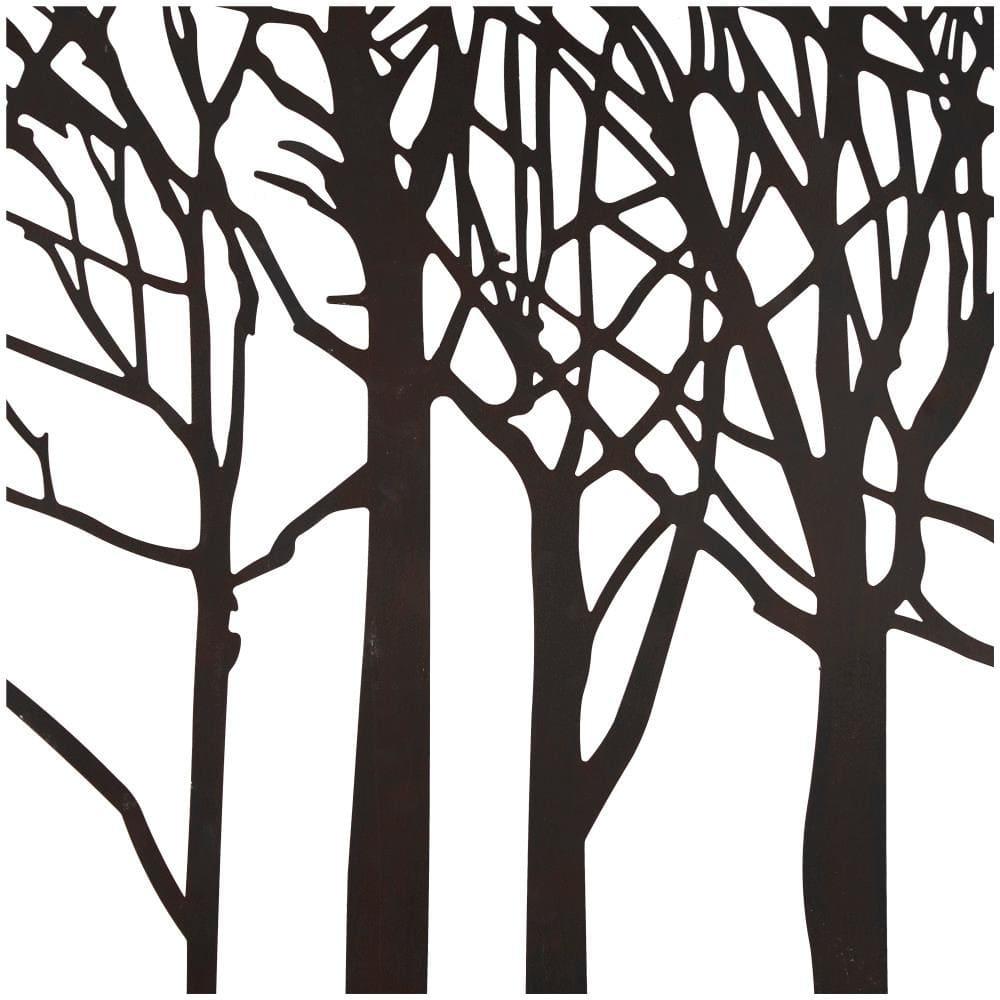 DecMode Black Metal Tree Wall Decor