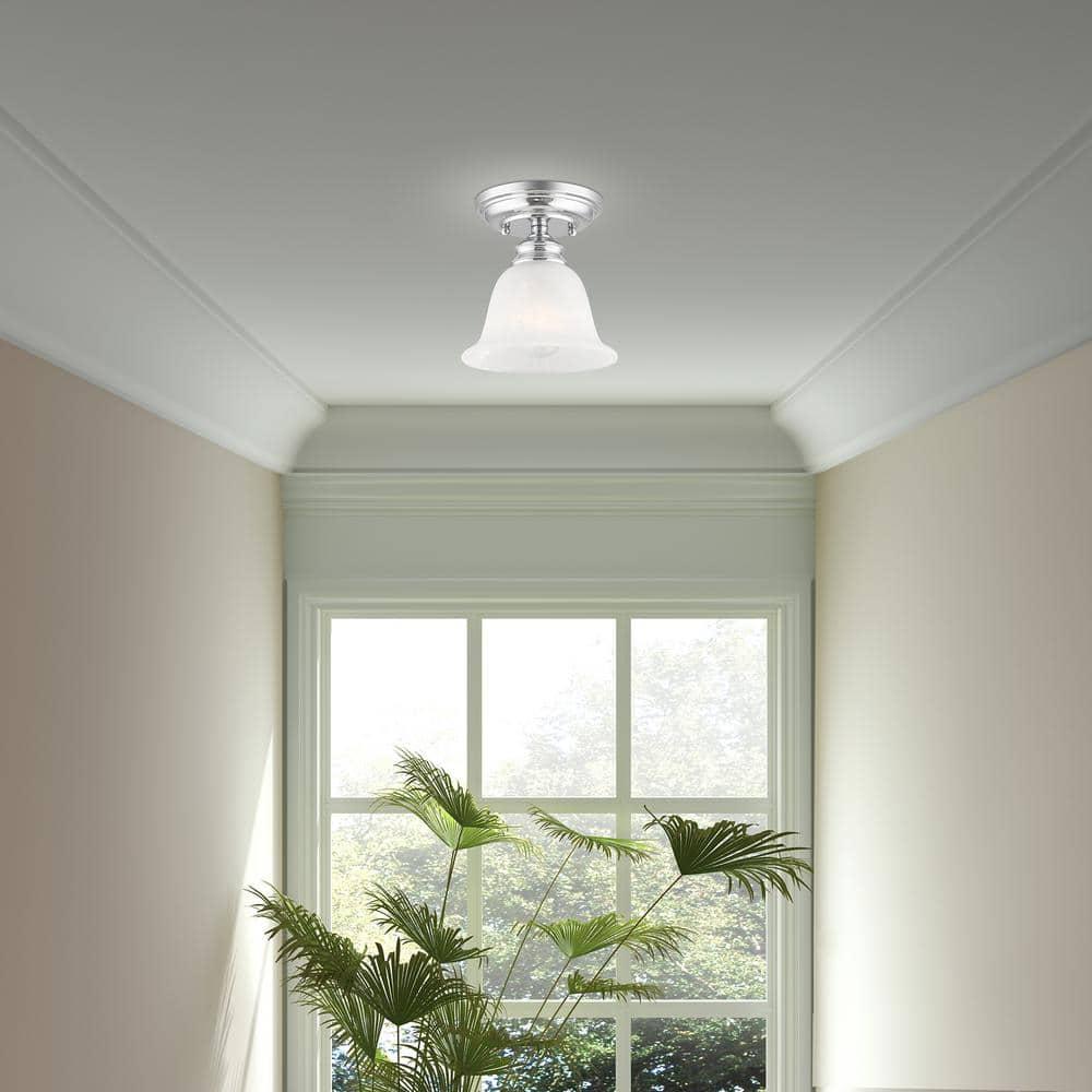 Livex Lighting Essex 1 - Light Flush Mount in  Polished Chrome