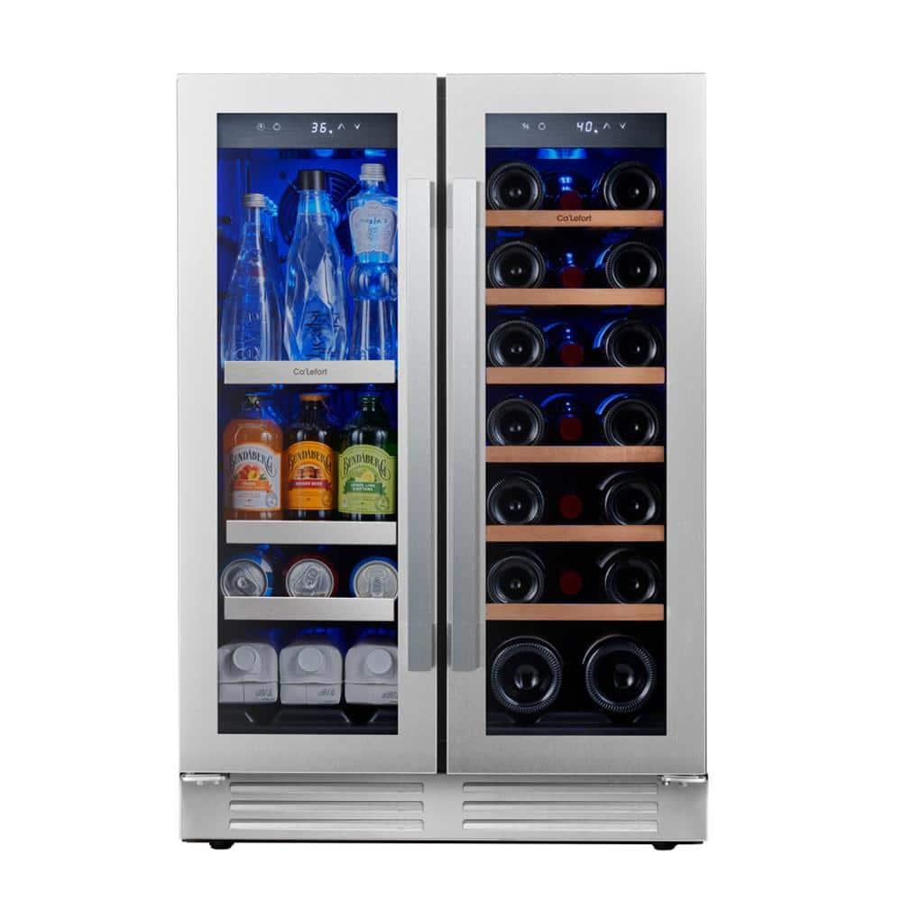 Ca'Lefort 24 Inch Dual Zone Stainless Steel Wine and Beverage Refrigerator