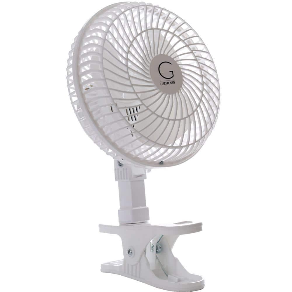 Genesis Indoor 5 in 2 speed Clip On Fans,Table Fans with A1CLIPFANWHITE, White