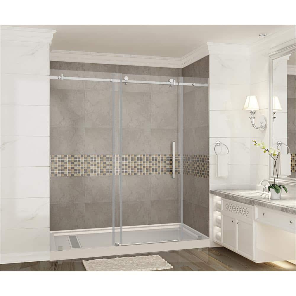Aston SDR976-CH-72-10 Moselle 75" H Single Sliding Frameless Shower Door