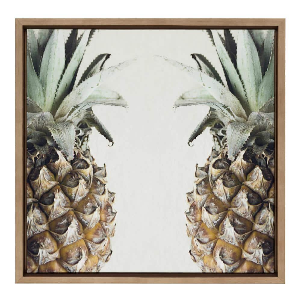 Kate & Laurel All Things Decor 22"x22" Pineapples Framed Canvas by Emiko and Mark Franzen of F2Images Gold