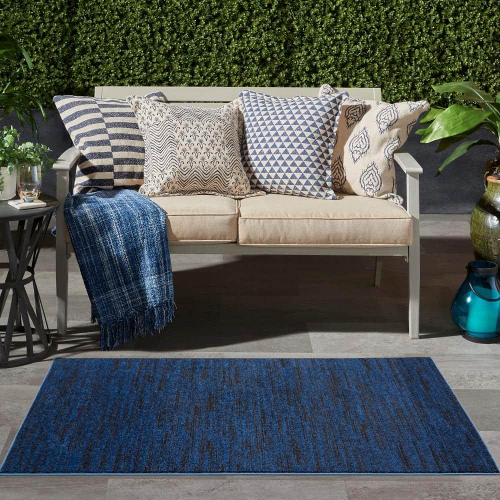 Nourison Nourison Essentials NRE01 Indoor/outdoor Area Rug - Midnight Blue 3' x 5'