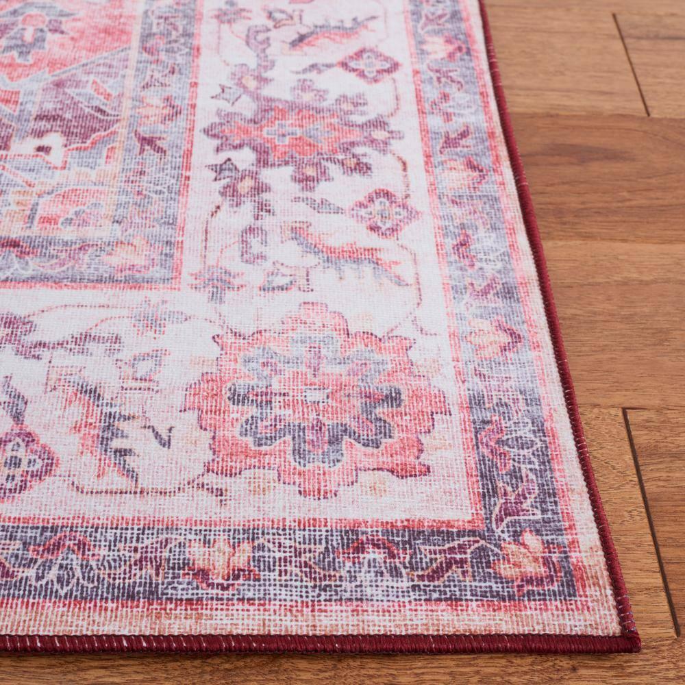 Tucson TSN163 Power Loomed Machine Washable Area Rug - Rust/Beige - 8'x10' - Safavieh.