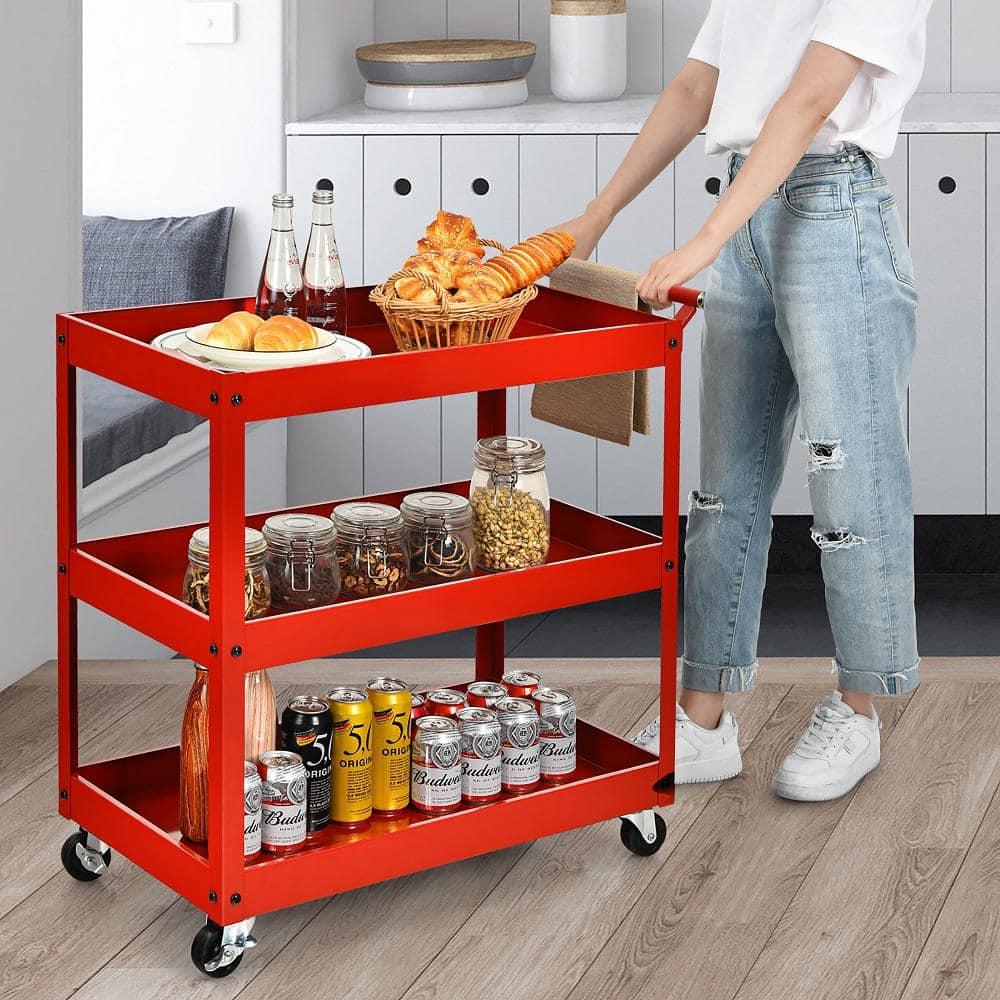 Costway 31'' H x 30'' W Utility Cart with Wheels