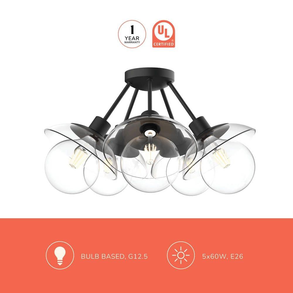 Alora Mood Francesca Glass Semi Flush Mount