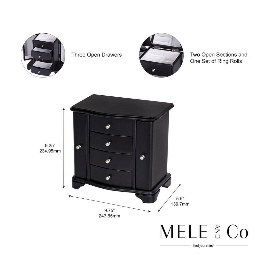 Mele Designs Kennedy Women's Wooden Jewelry Box - Java