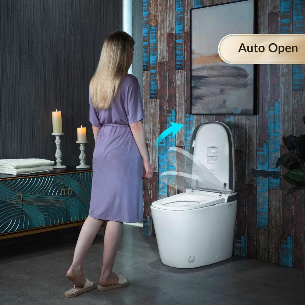 ADA Smart Bidet Toilet with Auto Open & Close, Foot Sensor,Clean Foam Dispenser&MaP Flushing 1000G