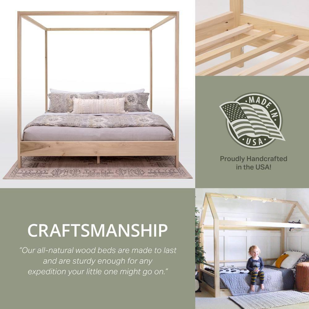 American Furniture Classics King Size Canopy Bed with Raised Platform