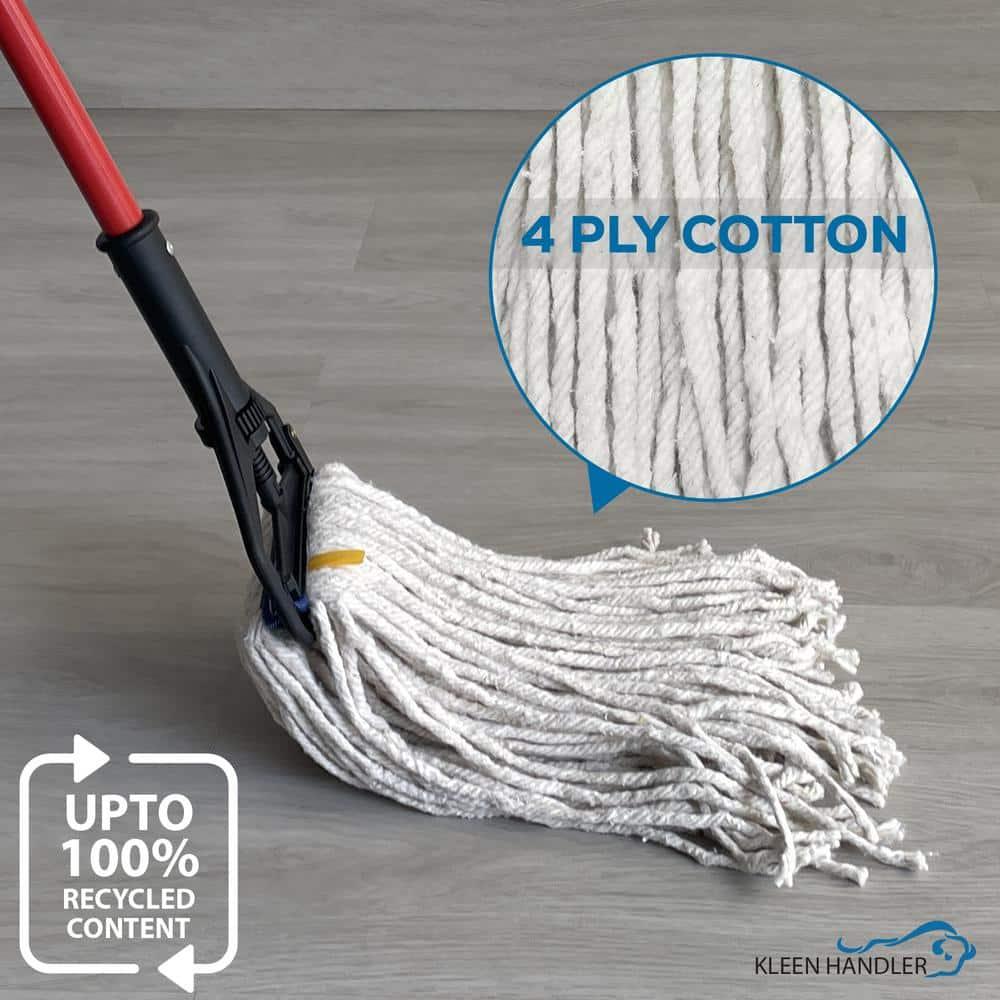 Natural Cotton String Mop Head Refill Pack, 11-inch Length