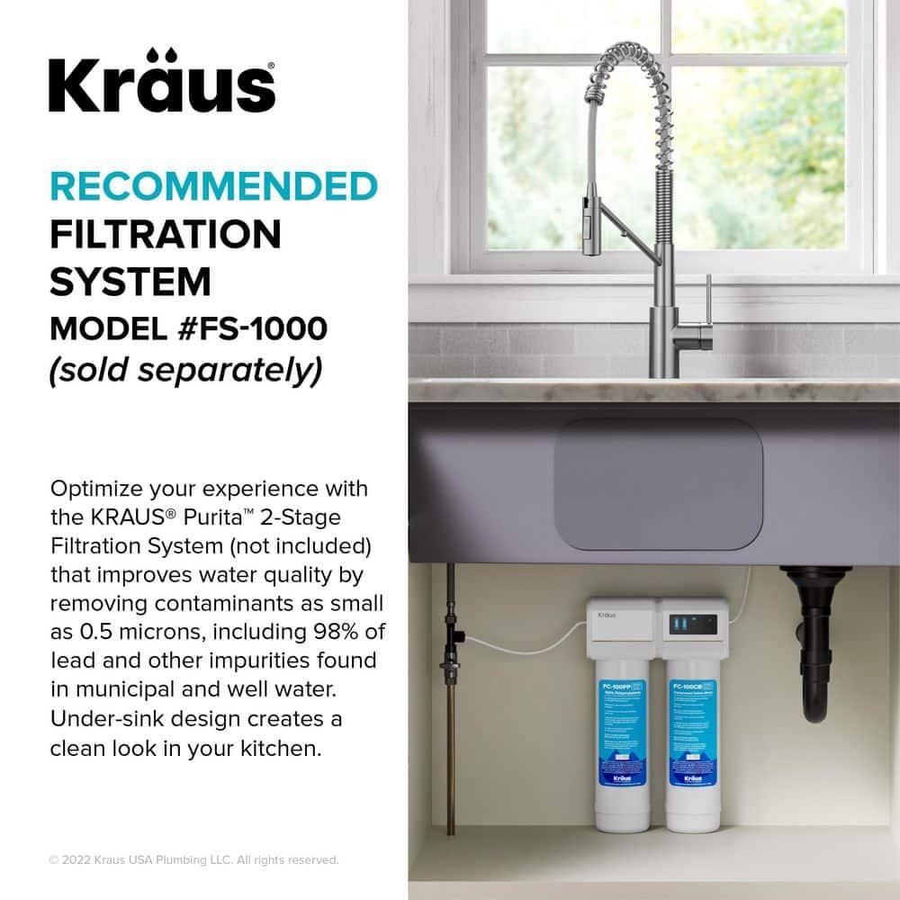 Oletto 2-in-1 Pull-Down Single Handle Kitchen Faucet