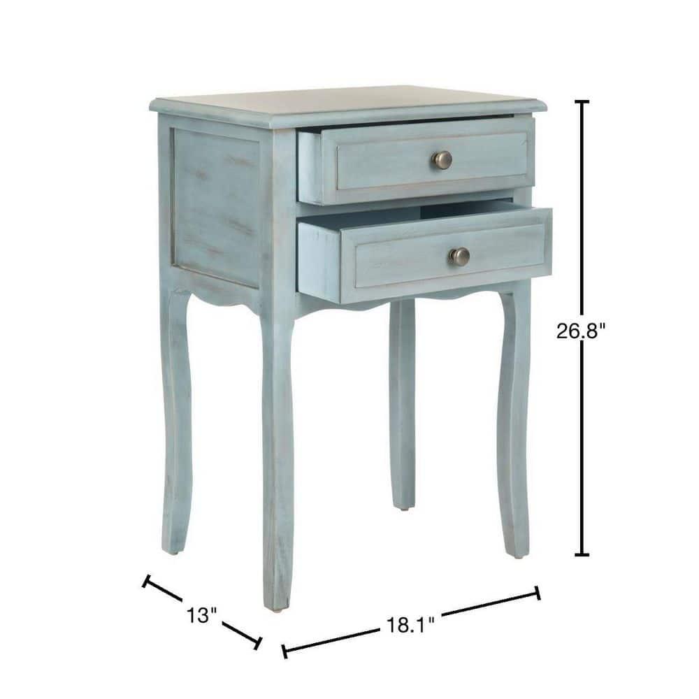 Lori Night Table Barn - AMH6576G - Blue - Safavieh Couture