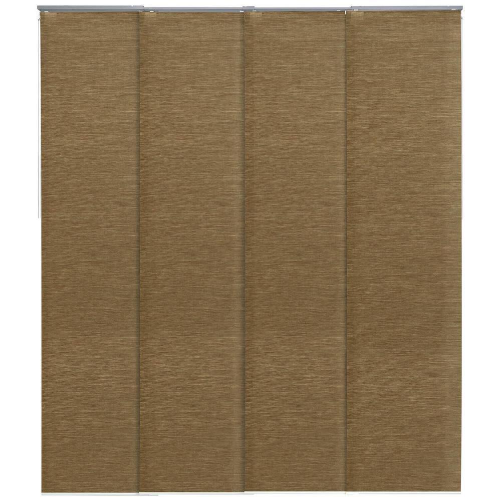 GoDear Design Adjustable Sliding Panel Track Blind 45.8"- 86" W x 96" H, Vertical Blinds, Semi-sheer, Almond