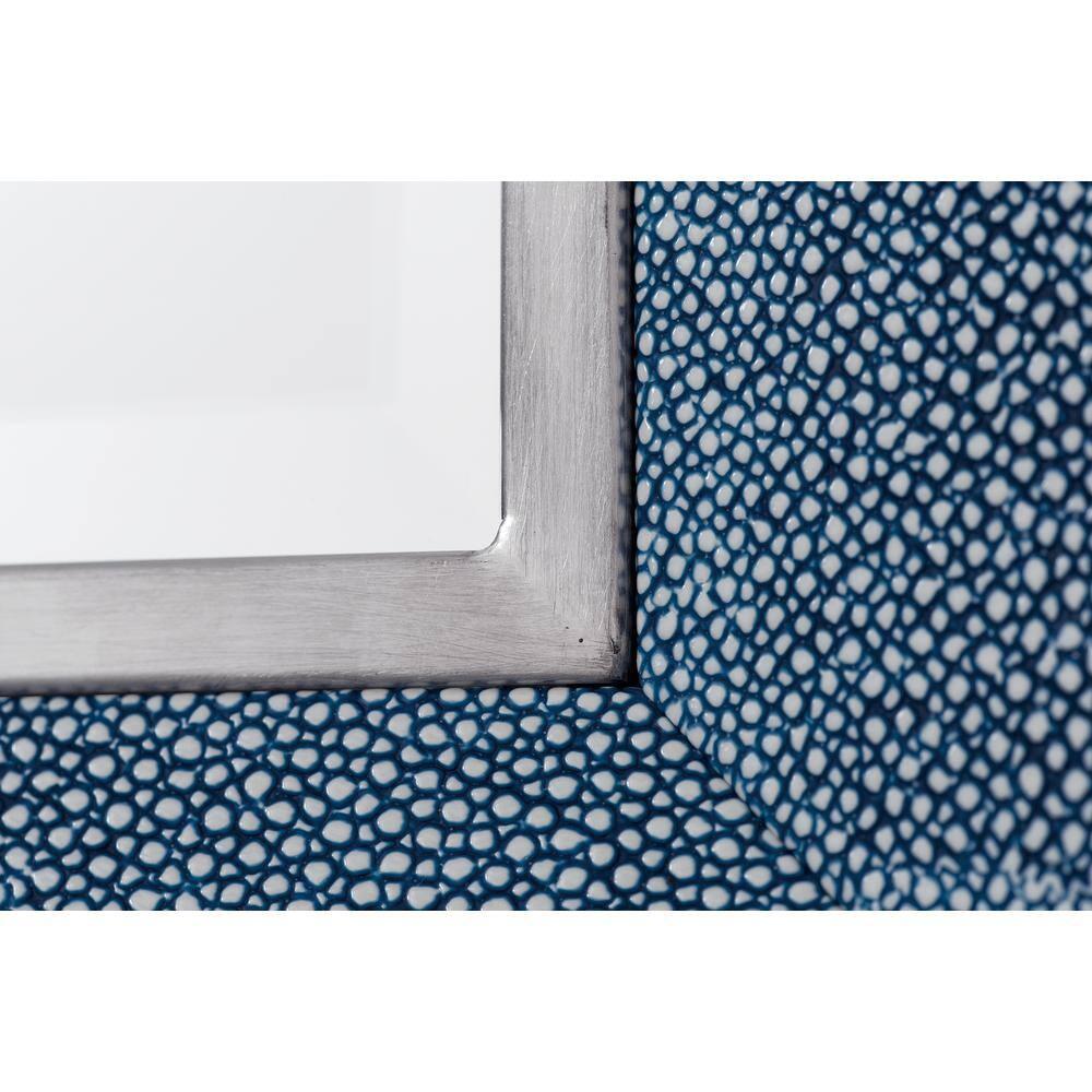 James Martin Vanities Element 28" Mirror, Silver w/ Delft Blue