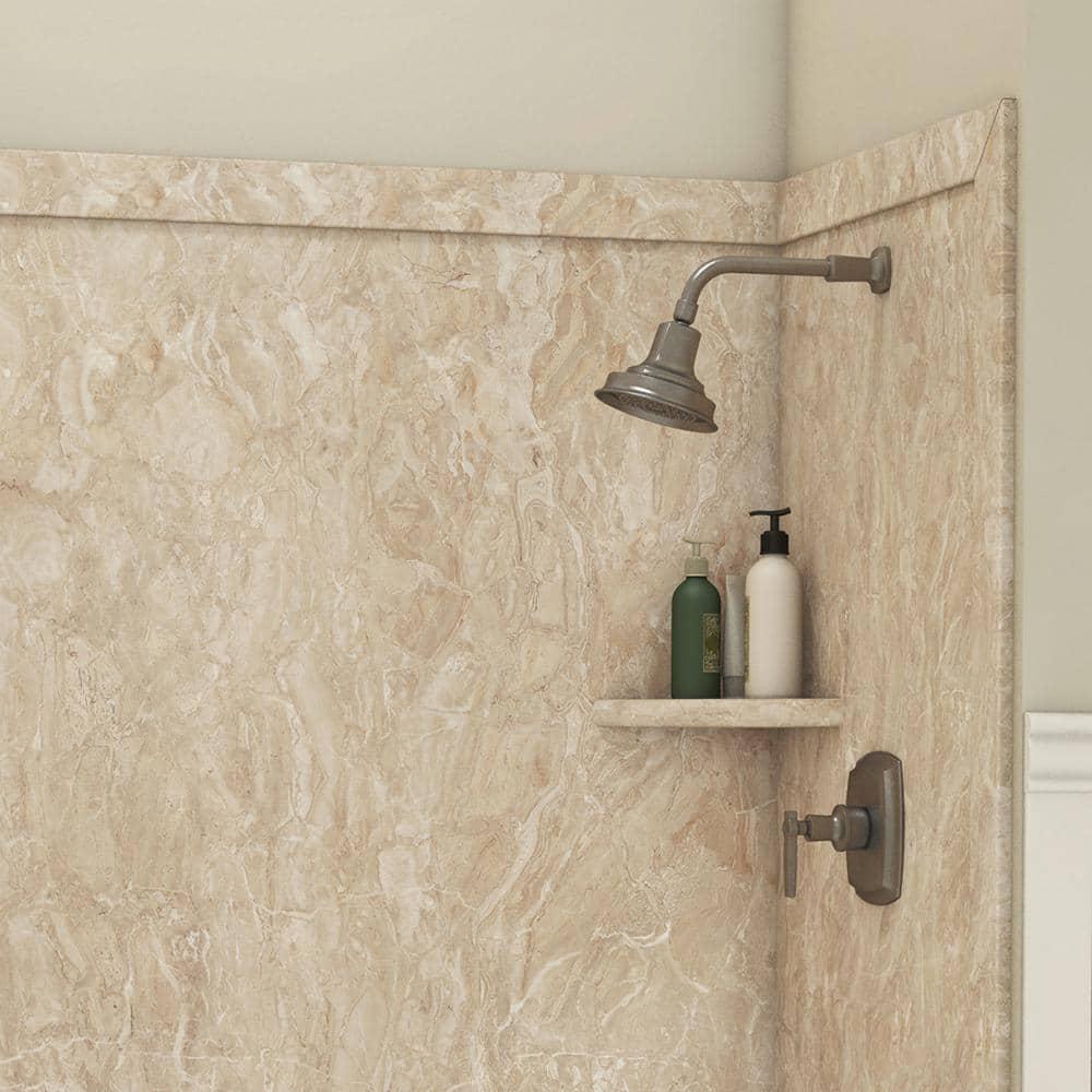 FlexStone Elite 60"W x 32"D x 60"H Alcove Bathtub Surround