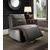 ACME Metier Power Motion Recliner in Gray Top Grain Leather and Aluminum