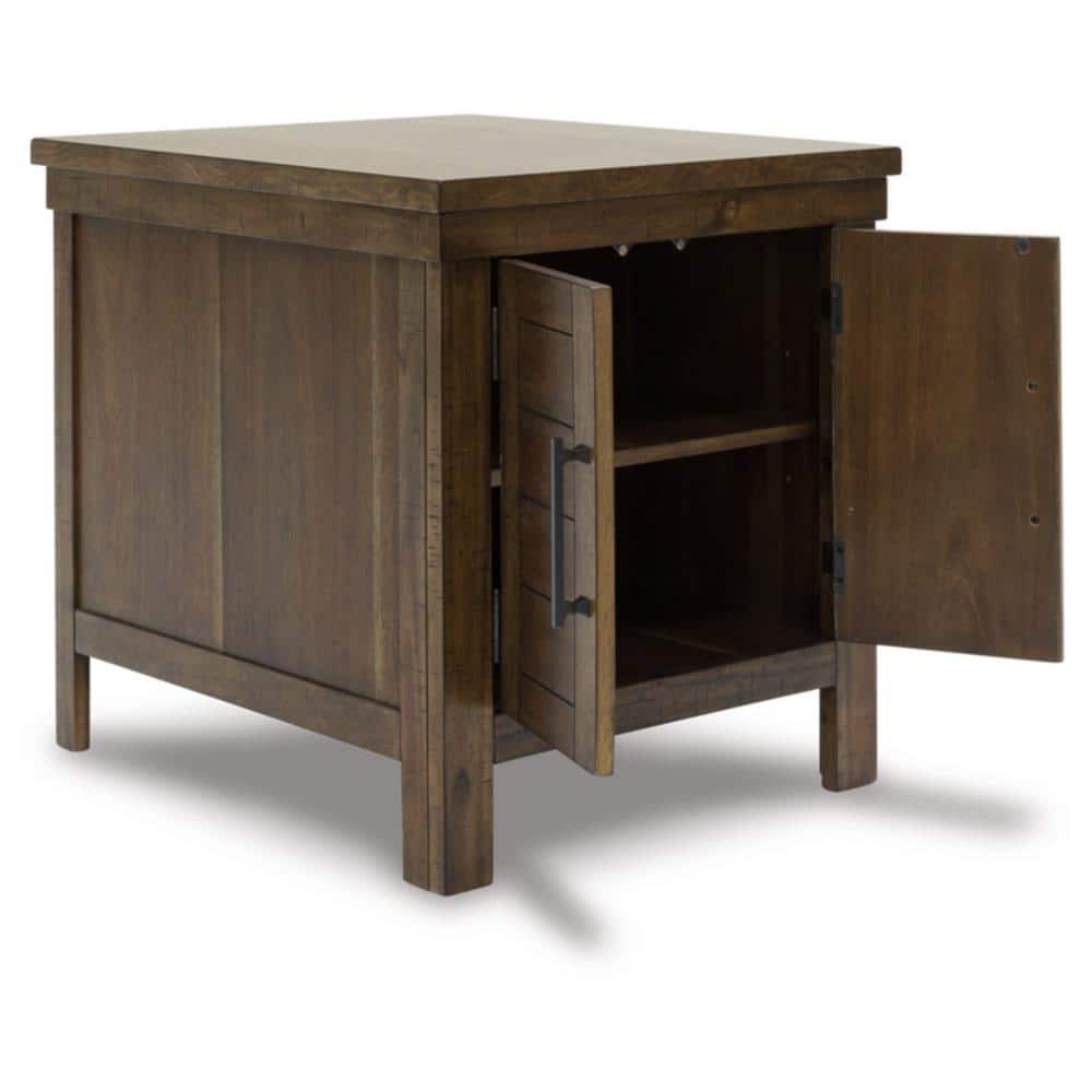 Signature Design by Ashley Casual Moriville End Table, Grayish Brown