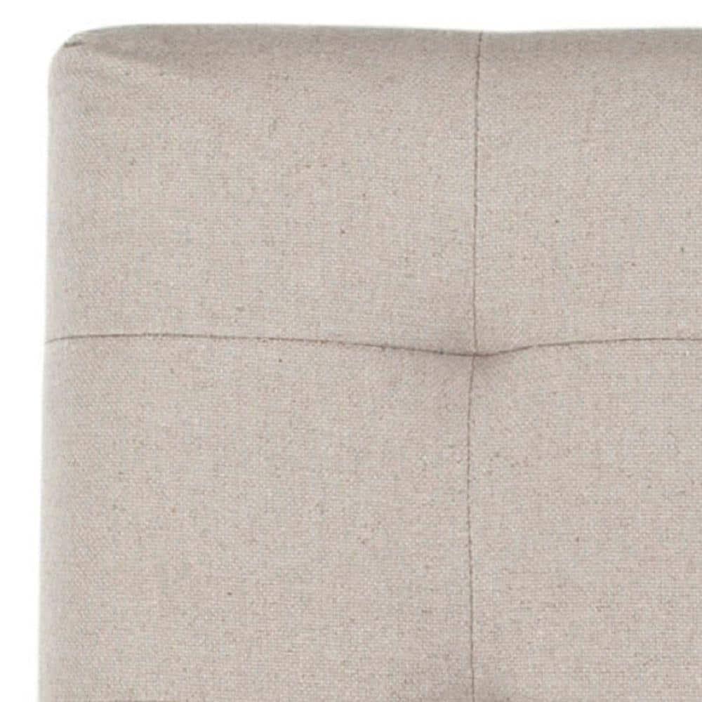Thompson 23.9" Linen Counter Stool W/ Silver Nailheads - Taupe - Safavieh