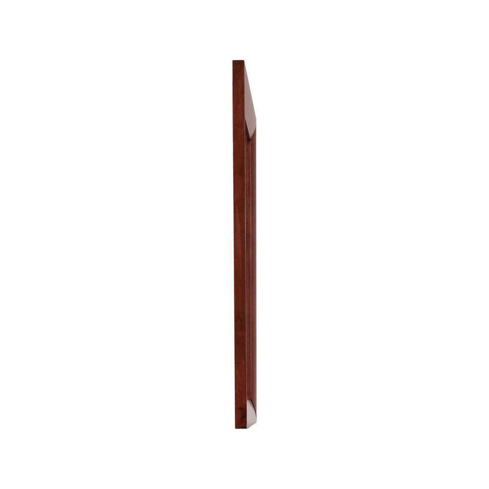 Passion Furniture Marilla 35 in. x 39 in. Modern Rectangle Framed Cherry Dresser Mirror