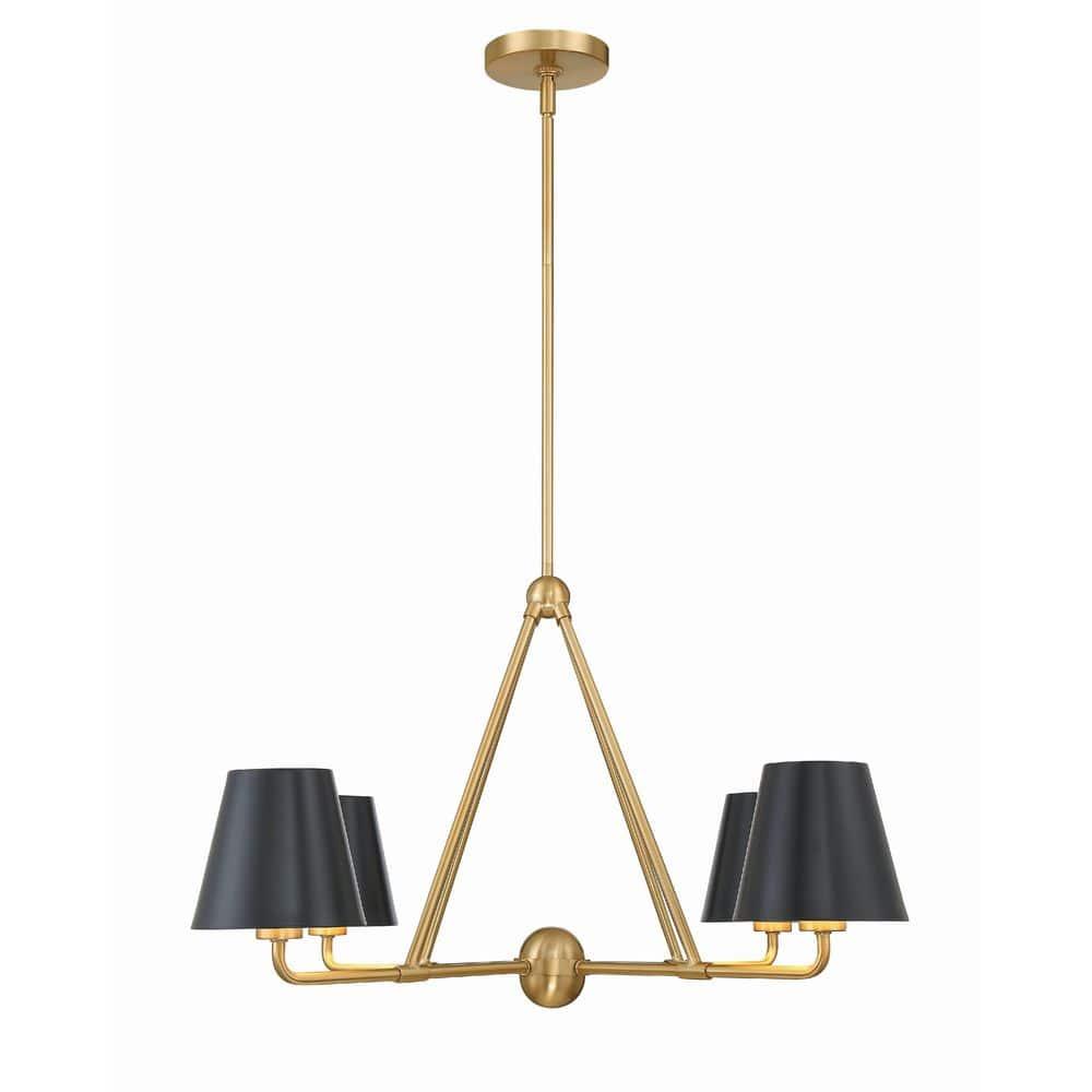 Crystorama Lighting - Xavier - 4 Light Chandelier In Traditional Style-17 Inches
