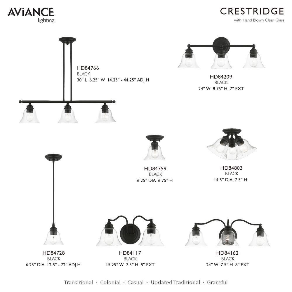 Livex Lighting Moreland 2 - Light Vanity in  Black