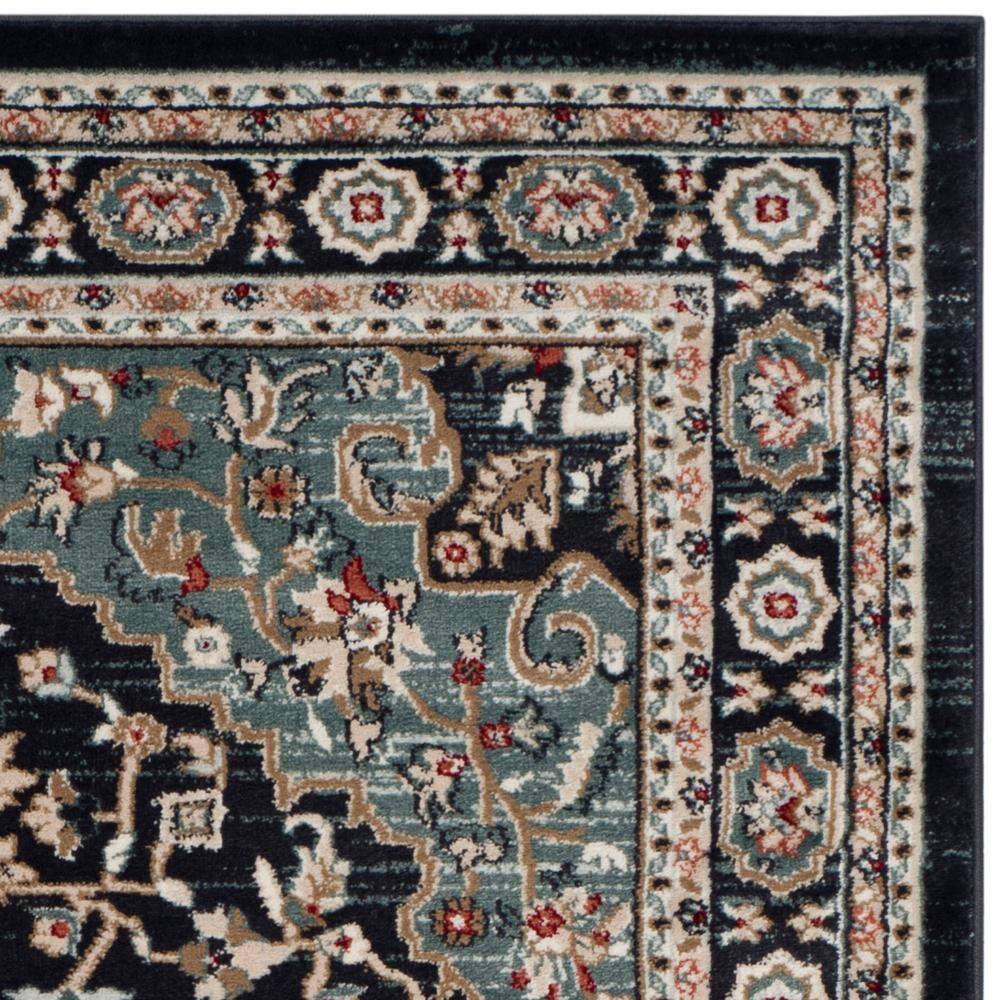 Lyndhurst LNH338 Power Loomed Area Rug - Anthracite/Teal - 6'x9' - Safavieh.