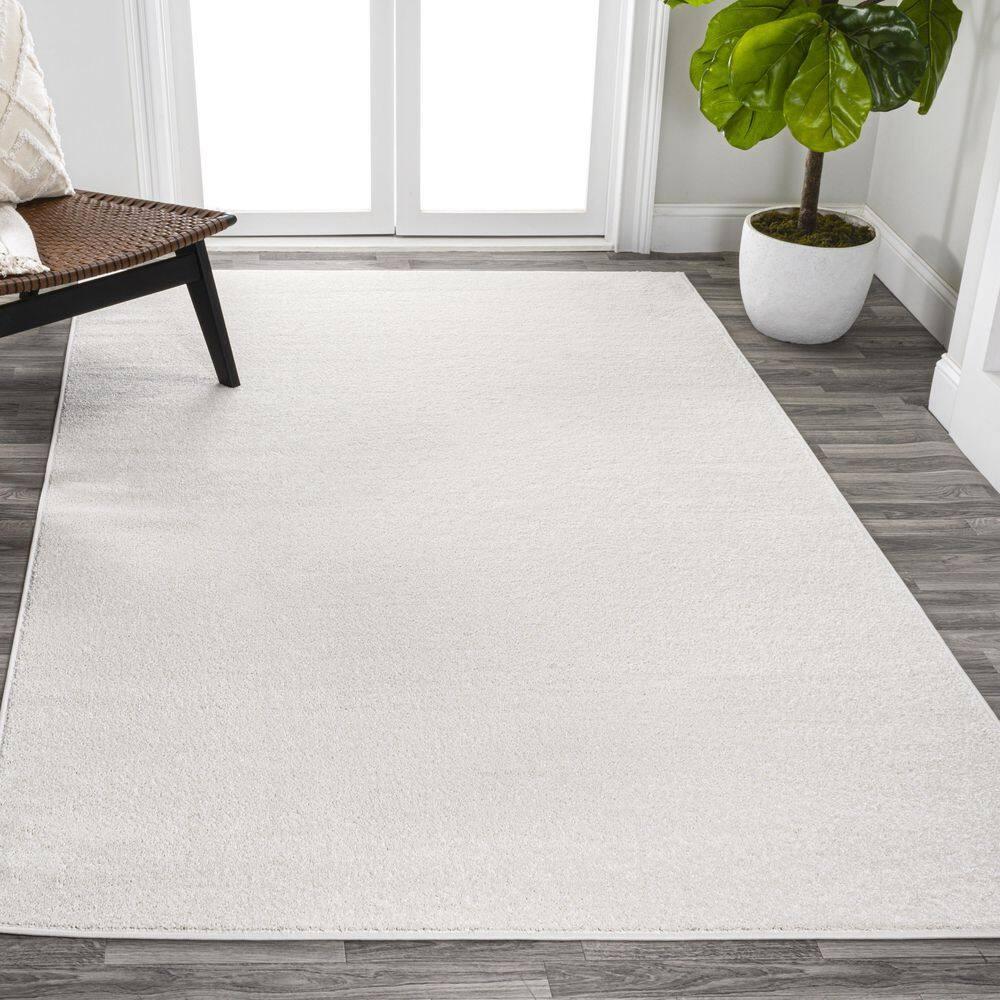 8'x10' Haze Solid Low-Pile, Cream - JONATHAN Y