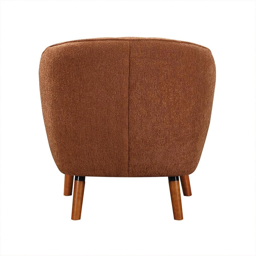 Lexicon Cutler Fabric Upholstered Accent Chair in Rust